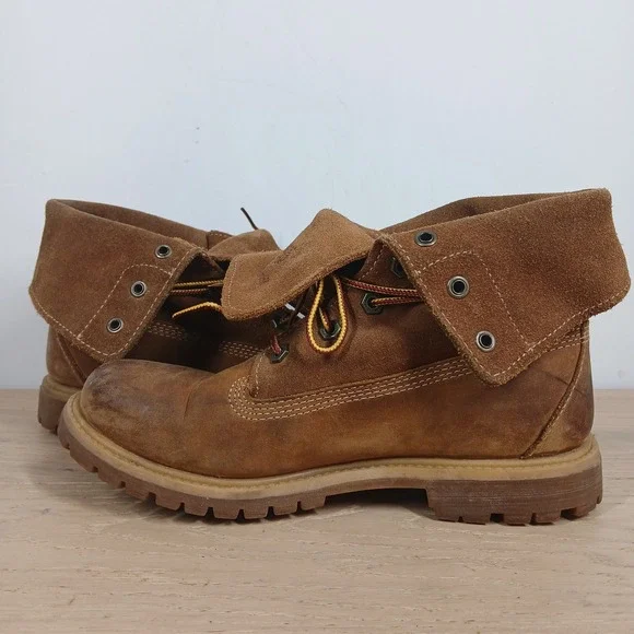 Timberland Boots Womens 8.5 Brown Leather Workwear Lug Sole Outdoor Heritage Pro - Picture 3 of 10